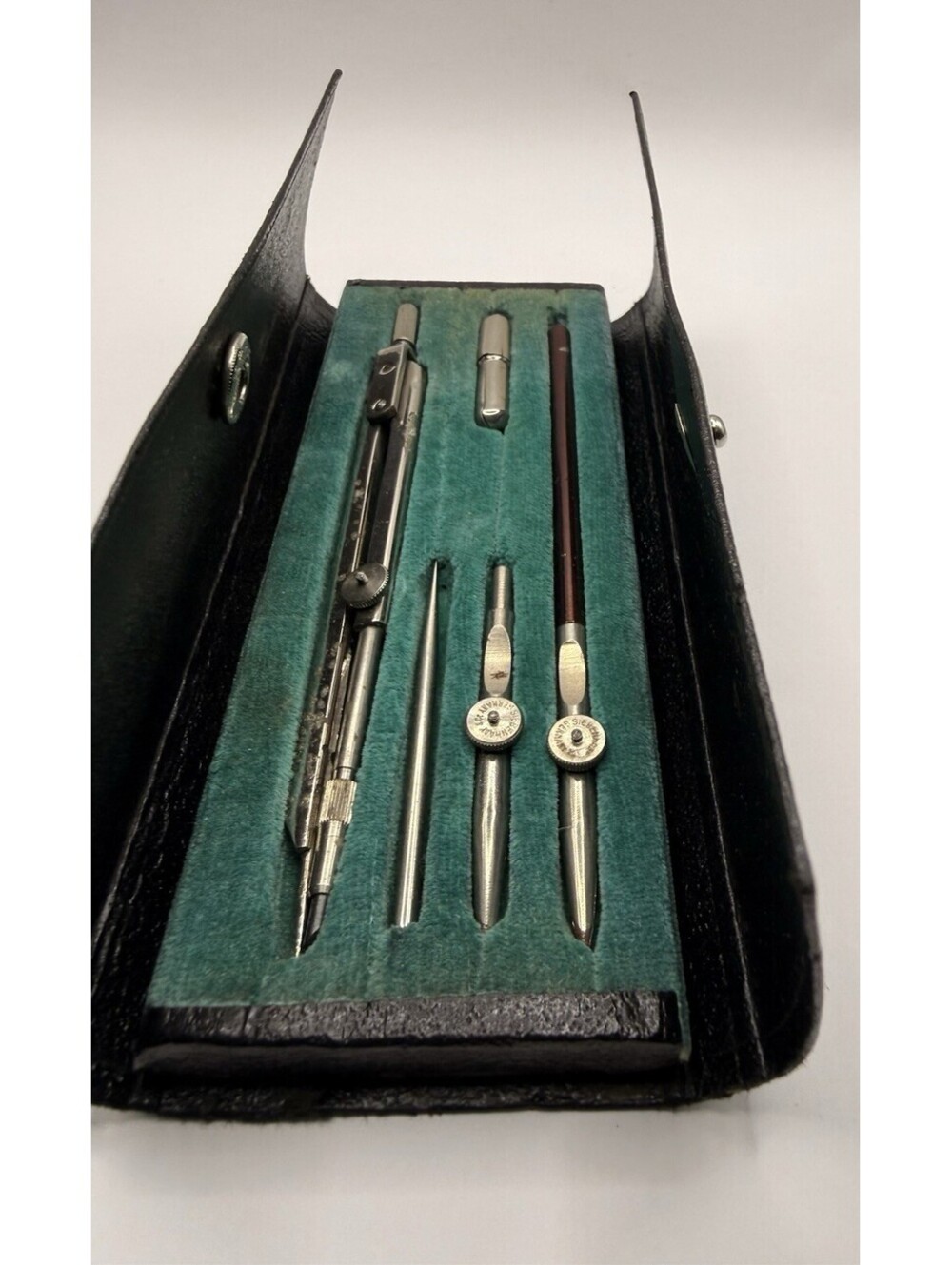 Vintage German  Compass Drawing Tool Set in Case